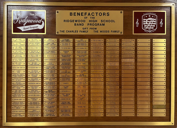 Engraved Plate for Benefactors Plaque